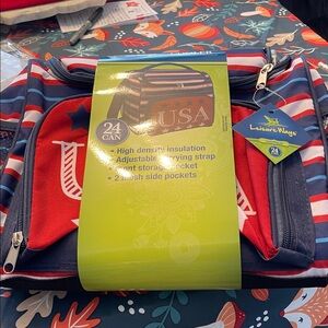 USA Insulated Cooler Bag - Red, White, and Blue
